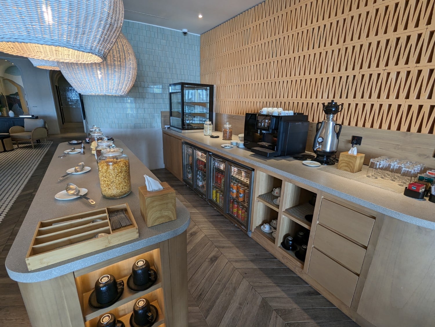 le meridien maldives seaplane lounge at mle airport snacks and beverages