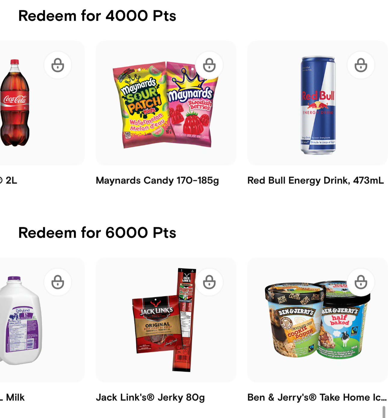 redeem 7rewards points for snack products