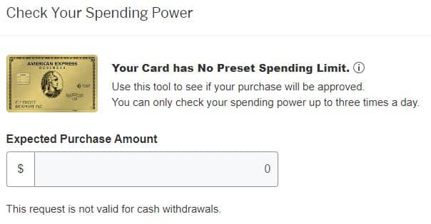american express us check your spending power