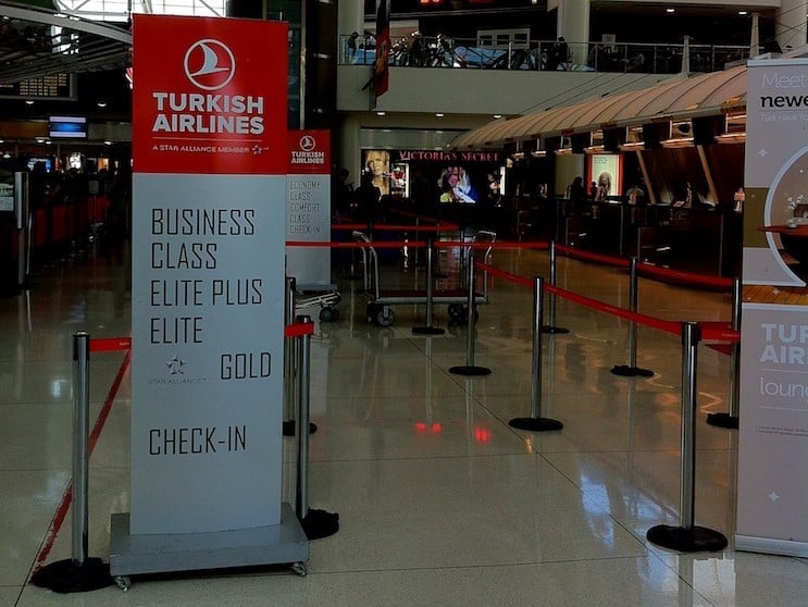 turkish airlines jfk business class check in desk