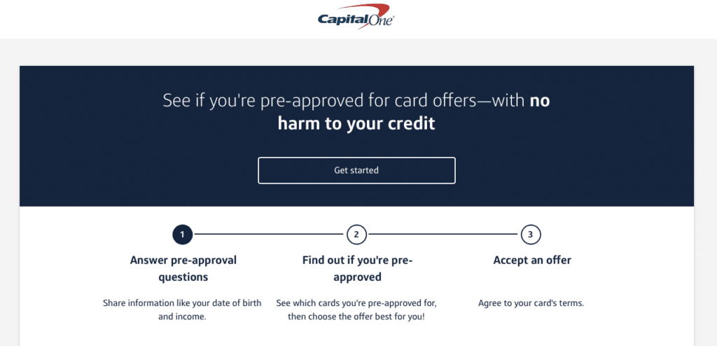 capital one us credit card pre-approval tool