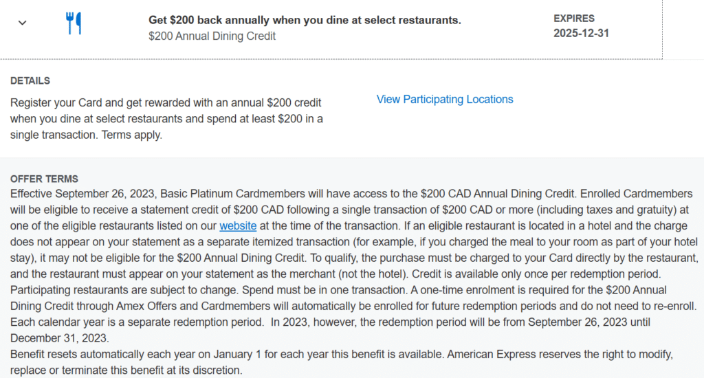 Guide to the Amex Platinum $200 Dining Credit | Frugal Flyer