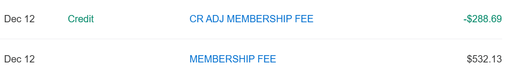 american express upgrade pro-rated annual fees