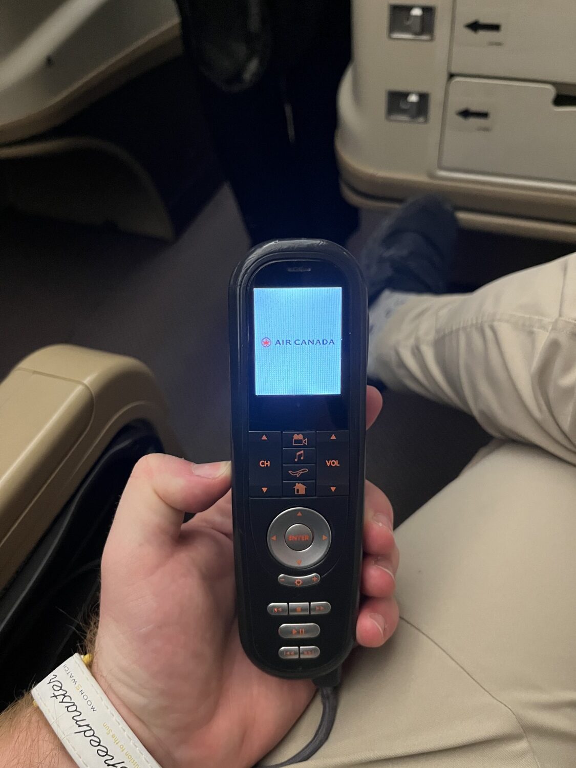 air canada a330 business class entertainment console remote