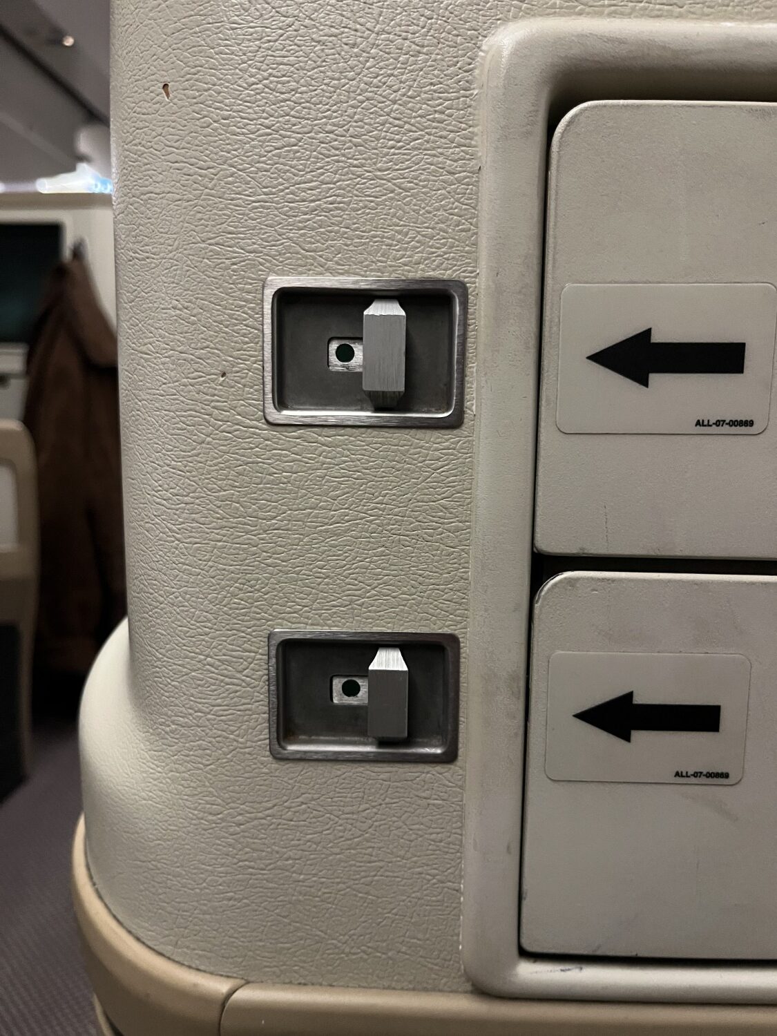 air canada a330 business class storage compartment switches