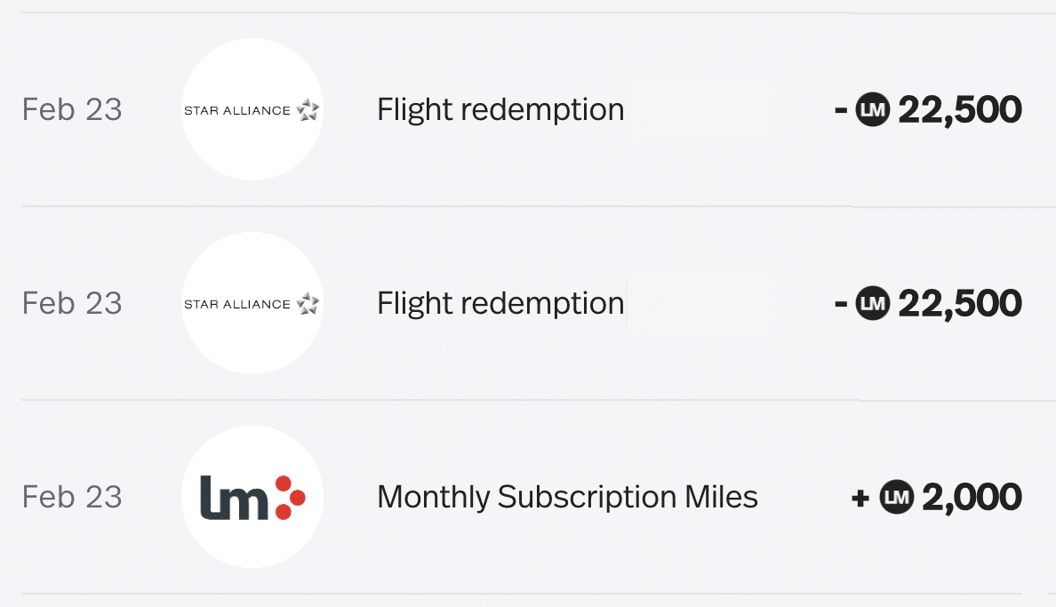 avianca lifemiles activity with bookings and monthly subscription miles