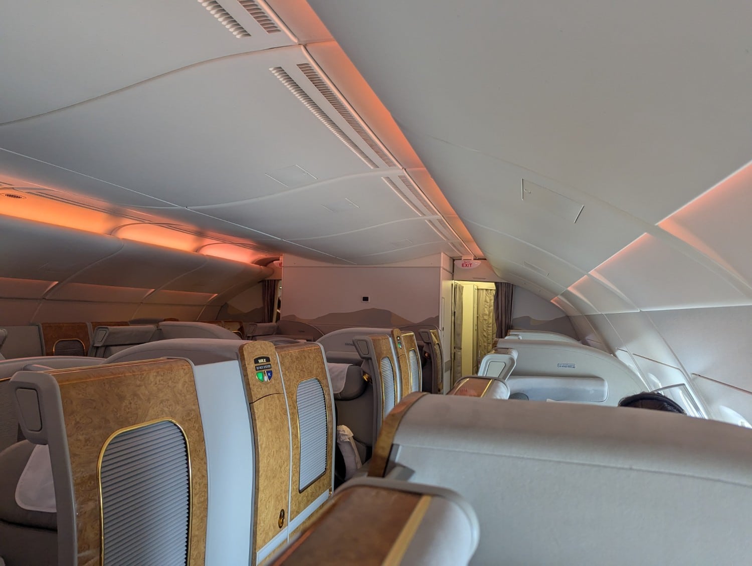 emirates a380 first class cabin view