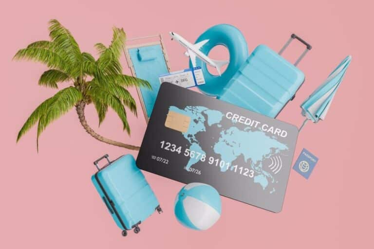 best travel credit cards in canada featured image with credit card and luggage