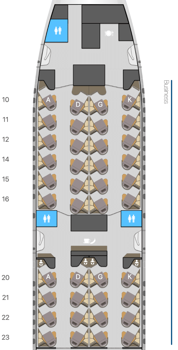china airlines business class 777-300er seat map