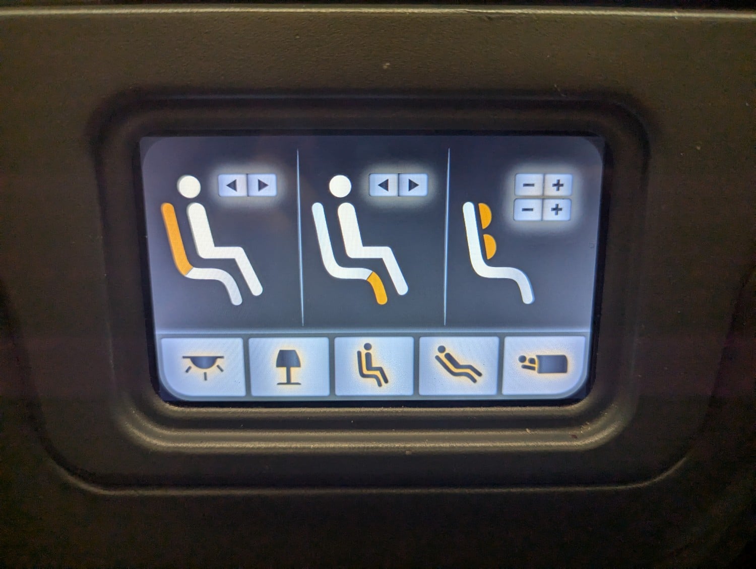 china airlines business class seat controls touchscreen