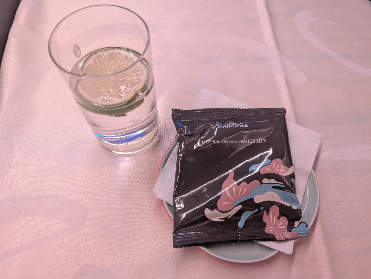 china airlines business class snack and beverage