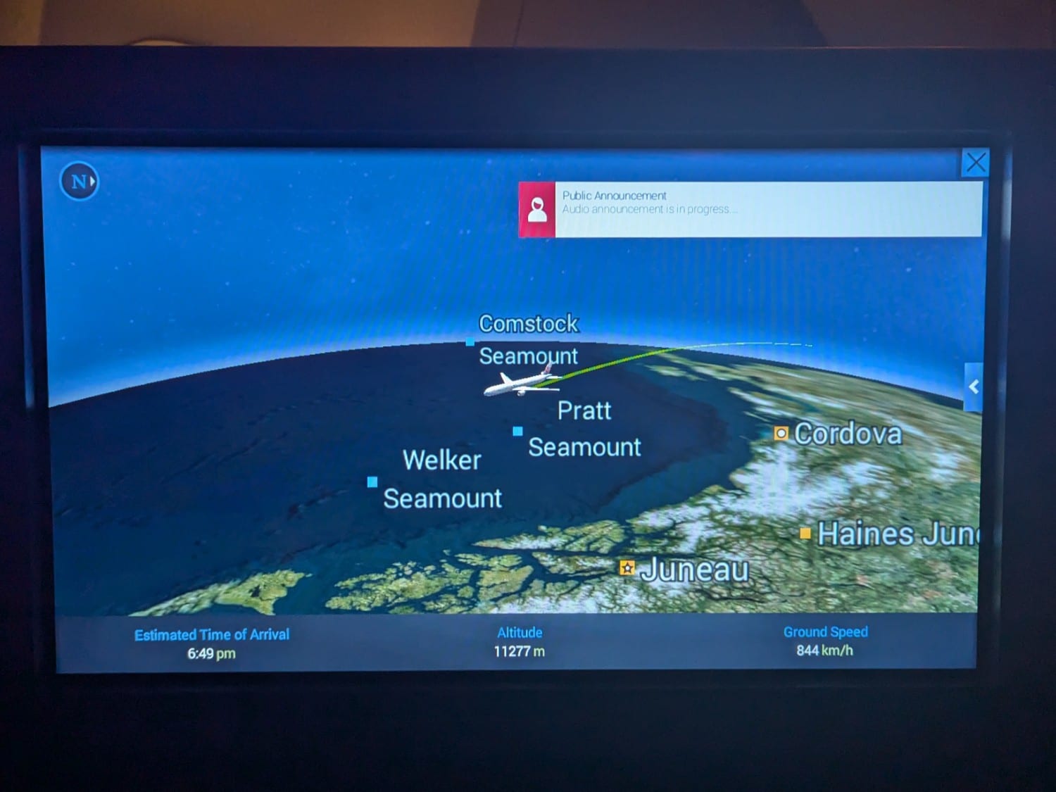 china airlines business class entertainment console flight map