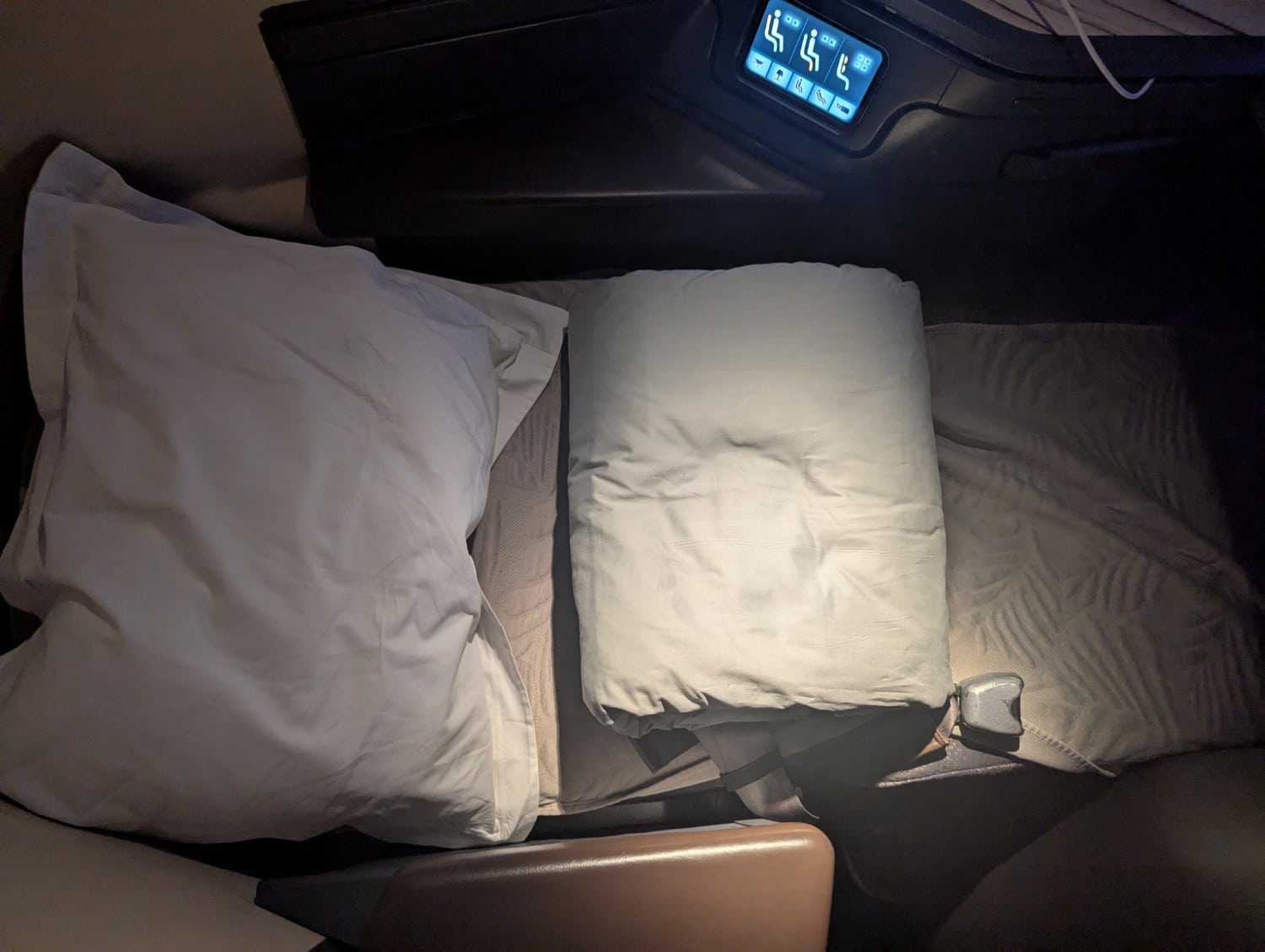china airlines business class seat in lie-flat mode