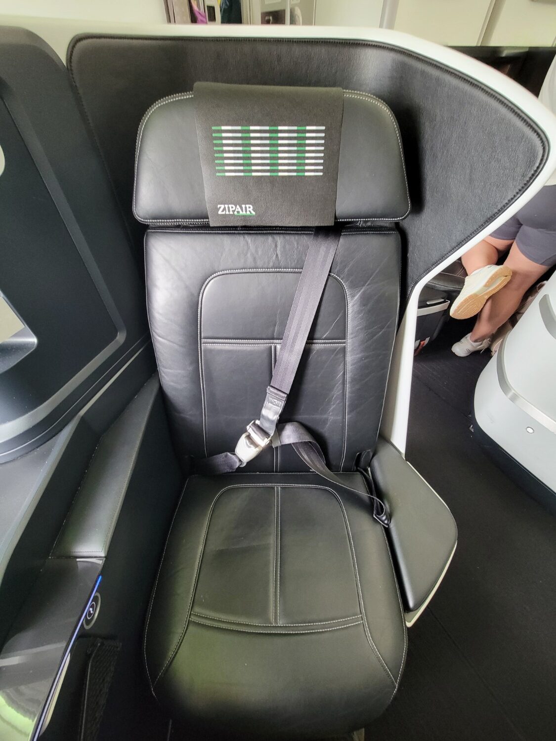 Zipair full flat business class seat.