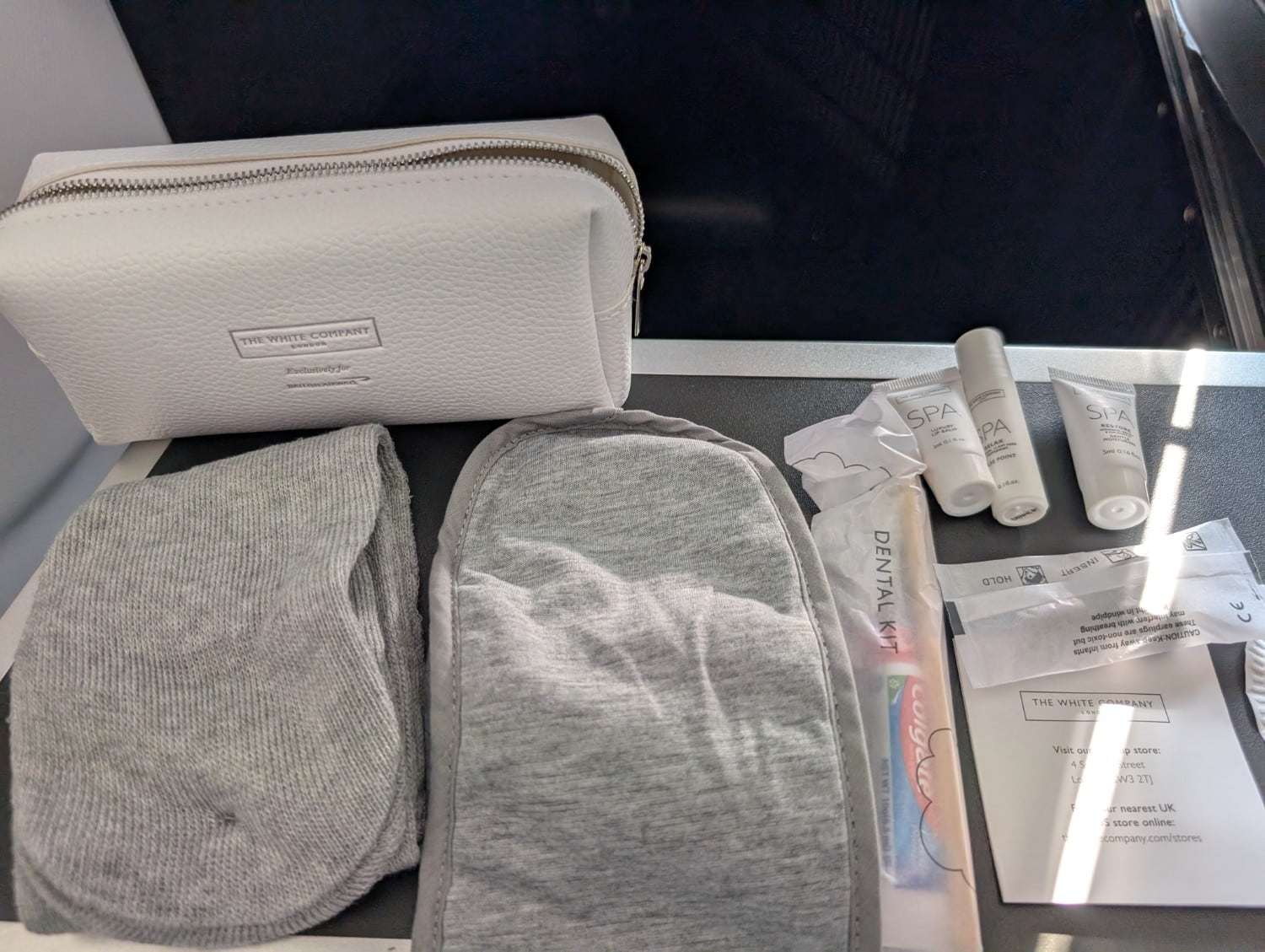british airways business class a350a amenity kit contents