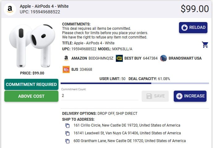 max out deals apple airpods 4 white deal with committments