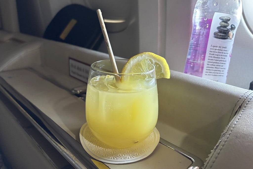 air india first class 777-300er mocktail