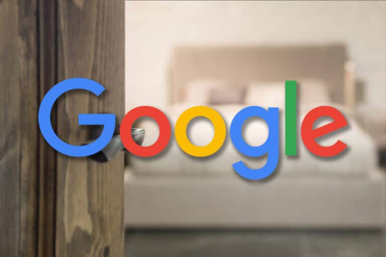 google hotels with hotel room in background