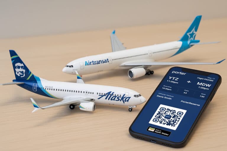 alaska airlines air transat booking with viporter points