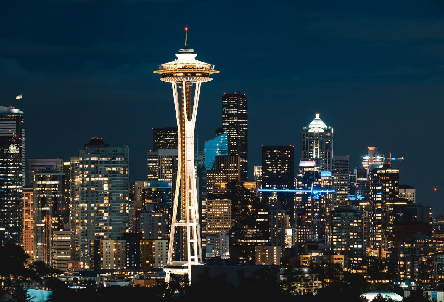Downtown Seattle la nuit