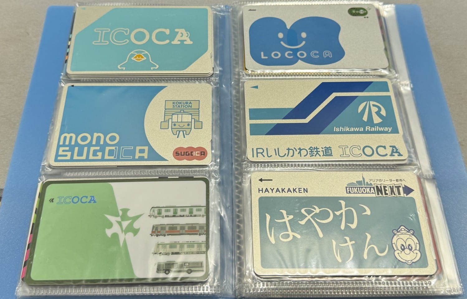 ic cards with different designs in binder