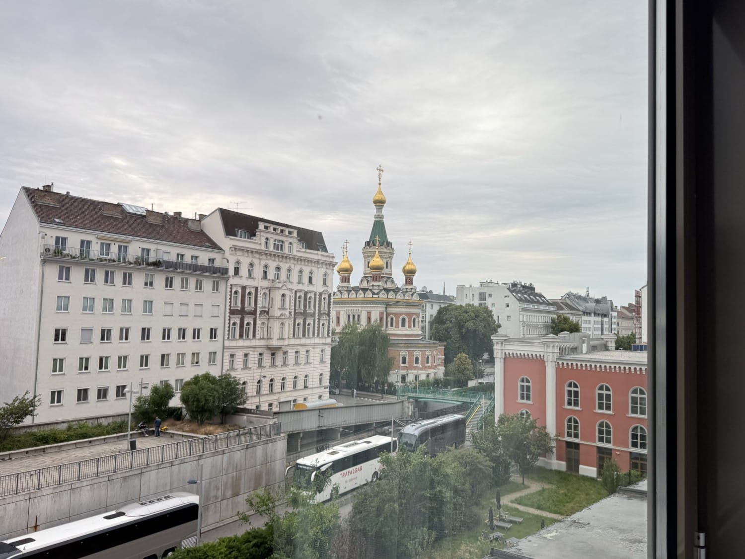 Voir la fenêtre de la cathédrale orthodoxe russe 