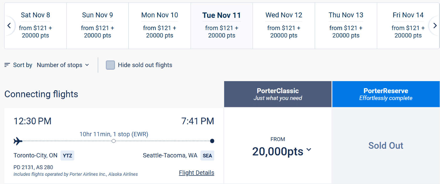 Porter Airlines Alaska Airlines Pro est