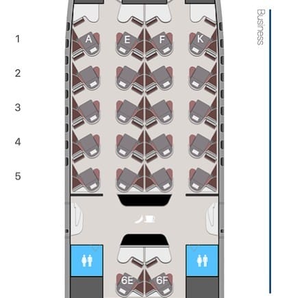 qatar airways 787-8 business class seat map