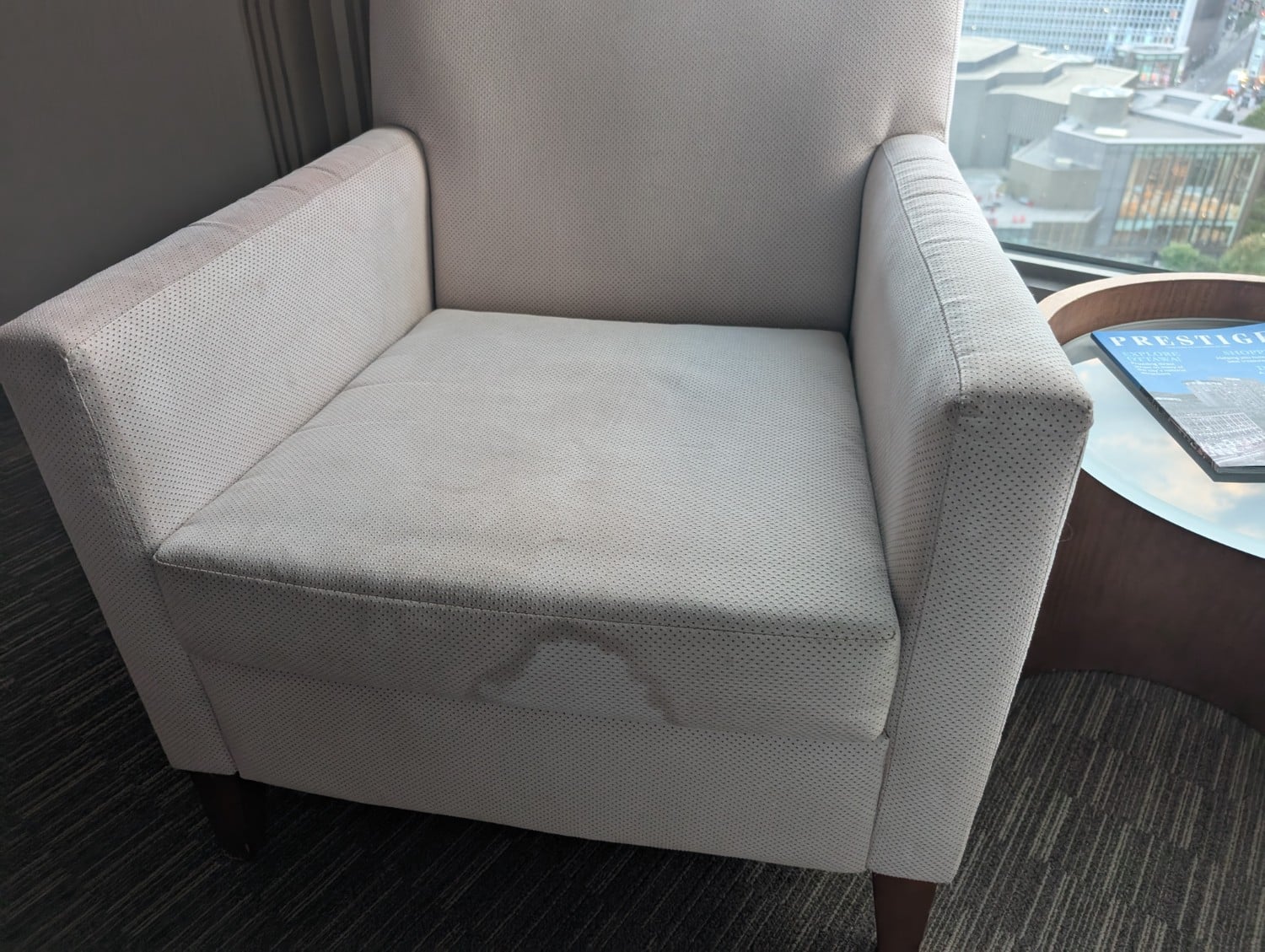 the westin ottawa 2 double bed room damage on chair