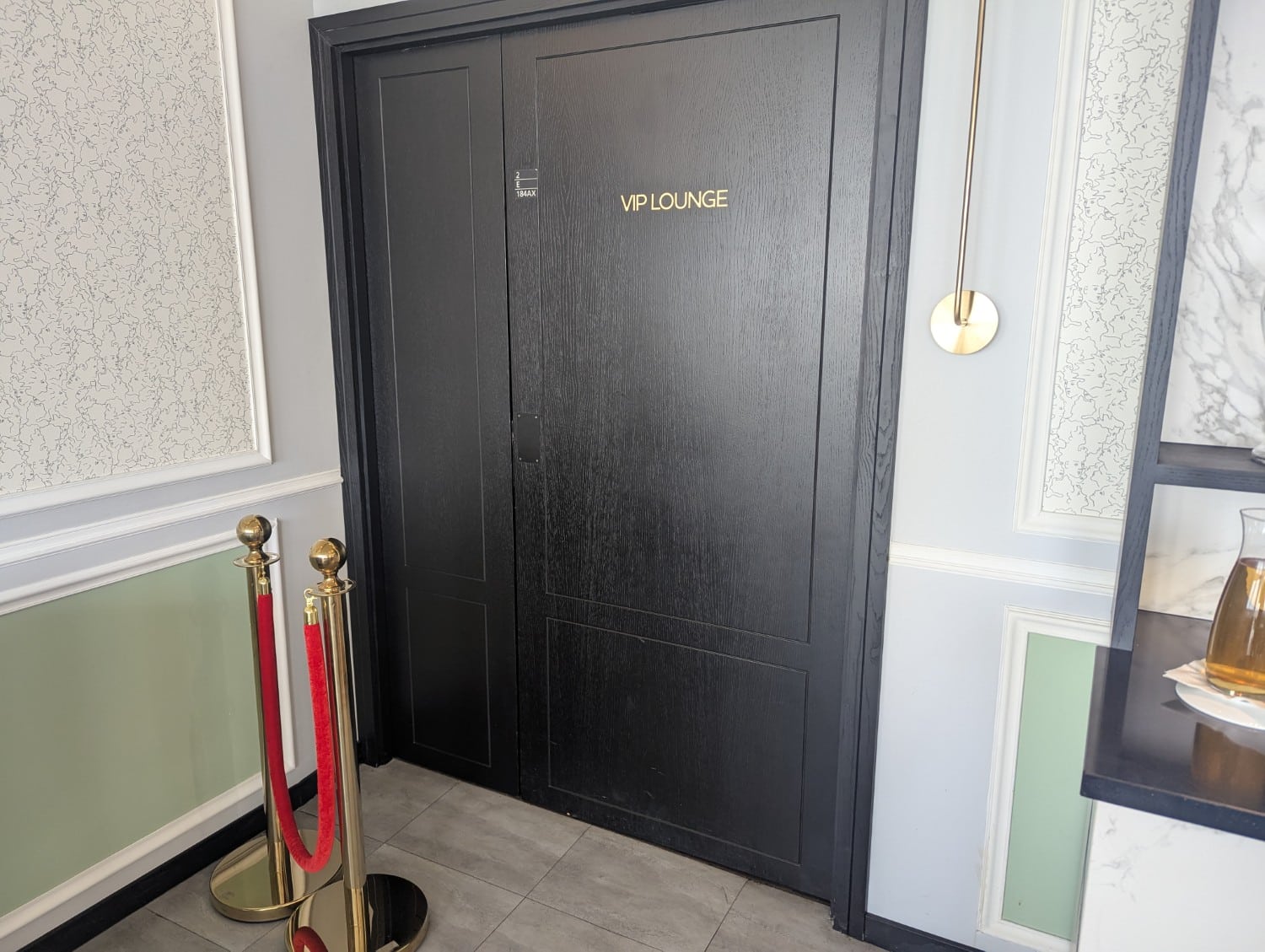 VIP lounge at CDG airport.