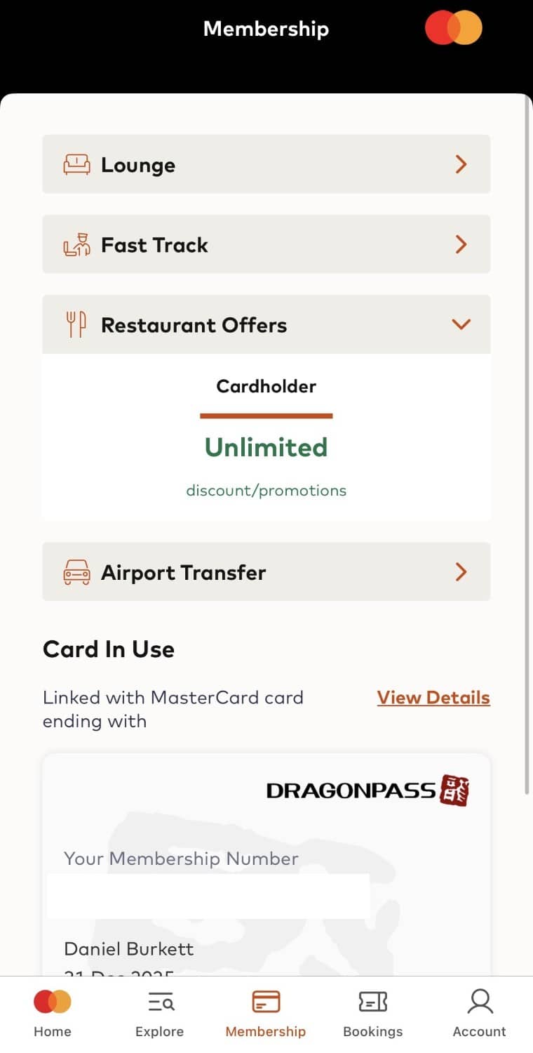 MasterCard pour les réductions de voyage et d'aéroport