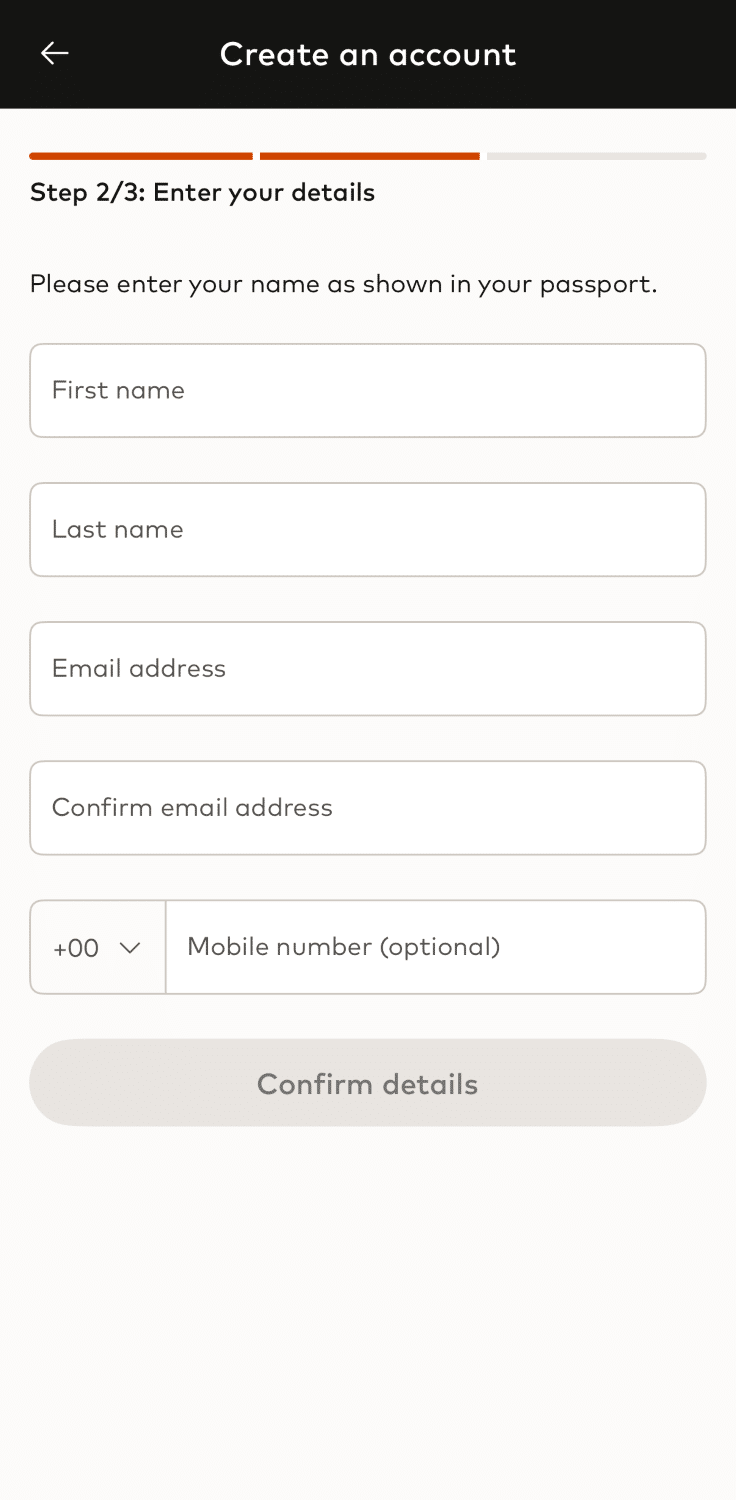 Souscrivez à une carte de voyage MasterCard. Entrez les informations personnelles