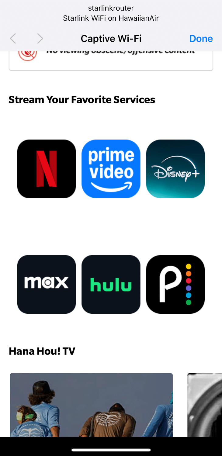 hawaiian airlines business class a330 in-flight wifi starlink 2