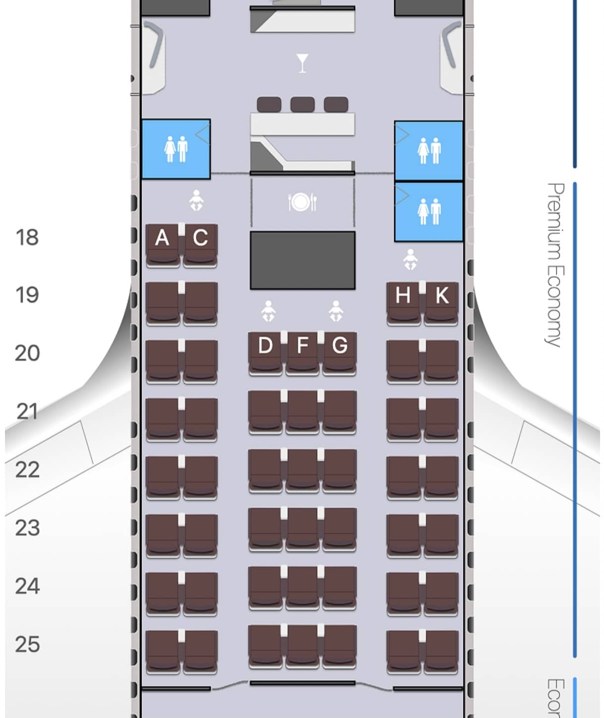 virgin atlantic premium economy a330-300 seat map
