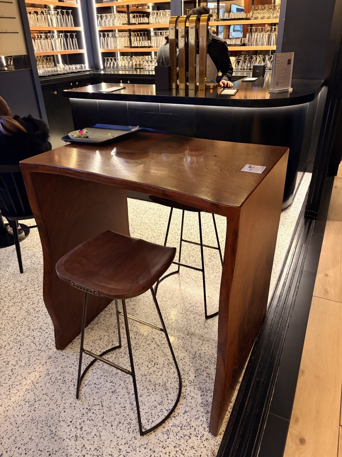chase sapphire lounge boston airport bar stool