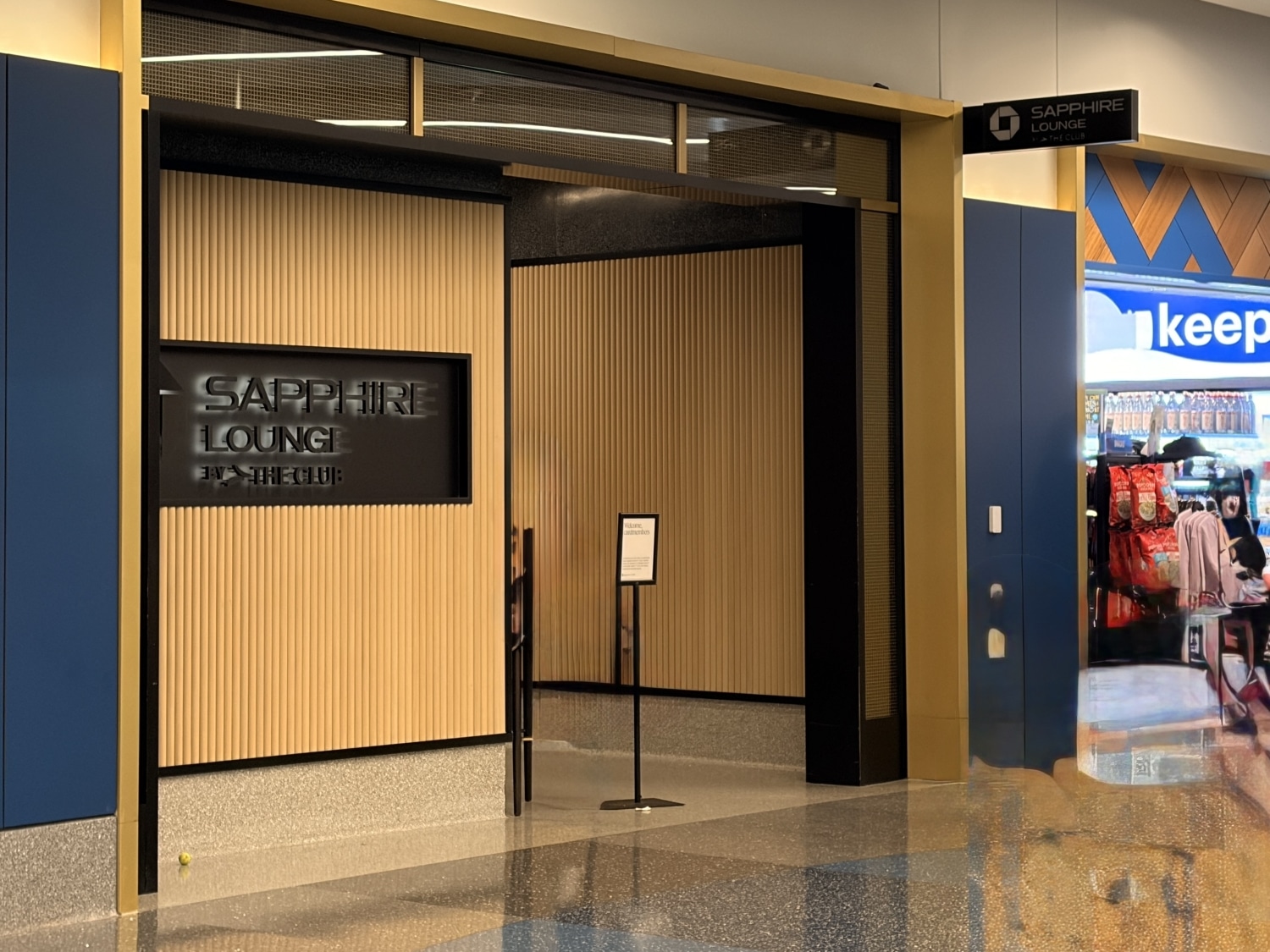 chase sapphire lounge boston airport exterior signage