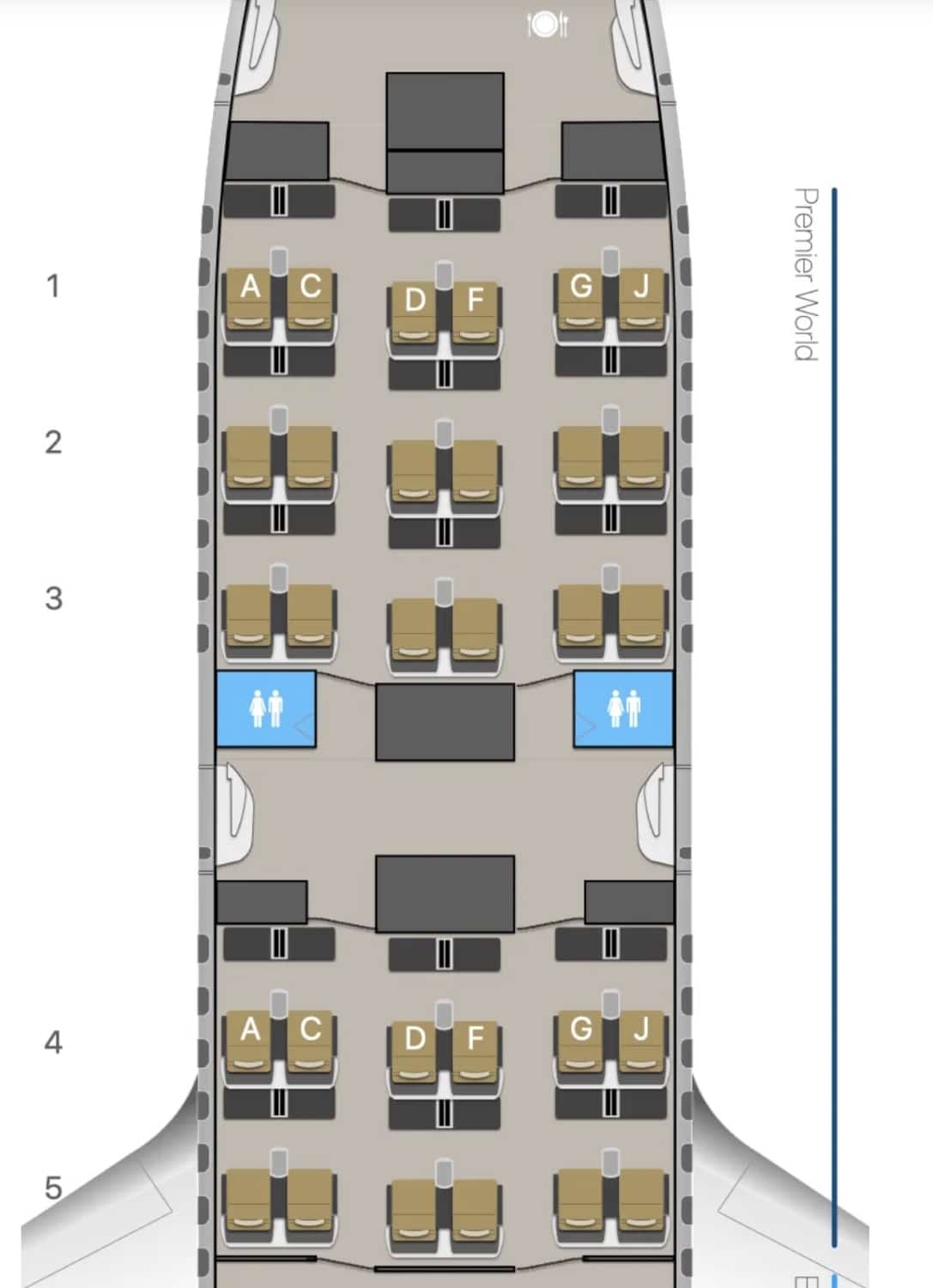 kenya airways business class seat map on 787-8