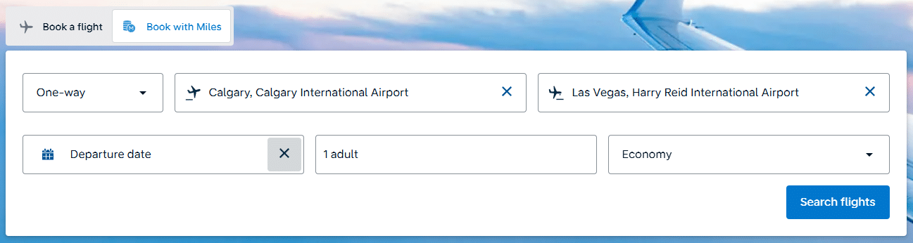 klm flying blue search for award availability on westjet flight