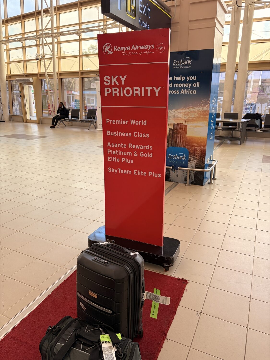 sky priority checked luggage at nairobi airport