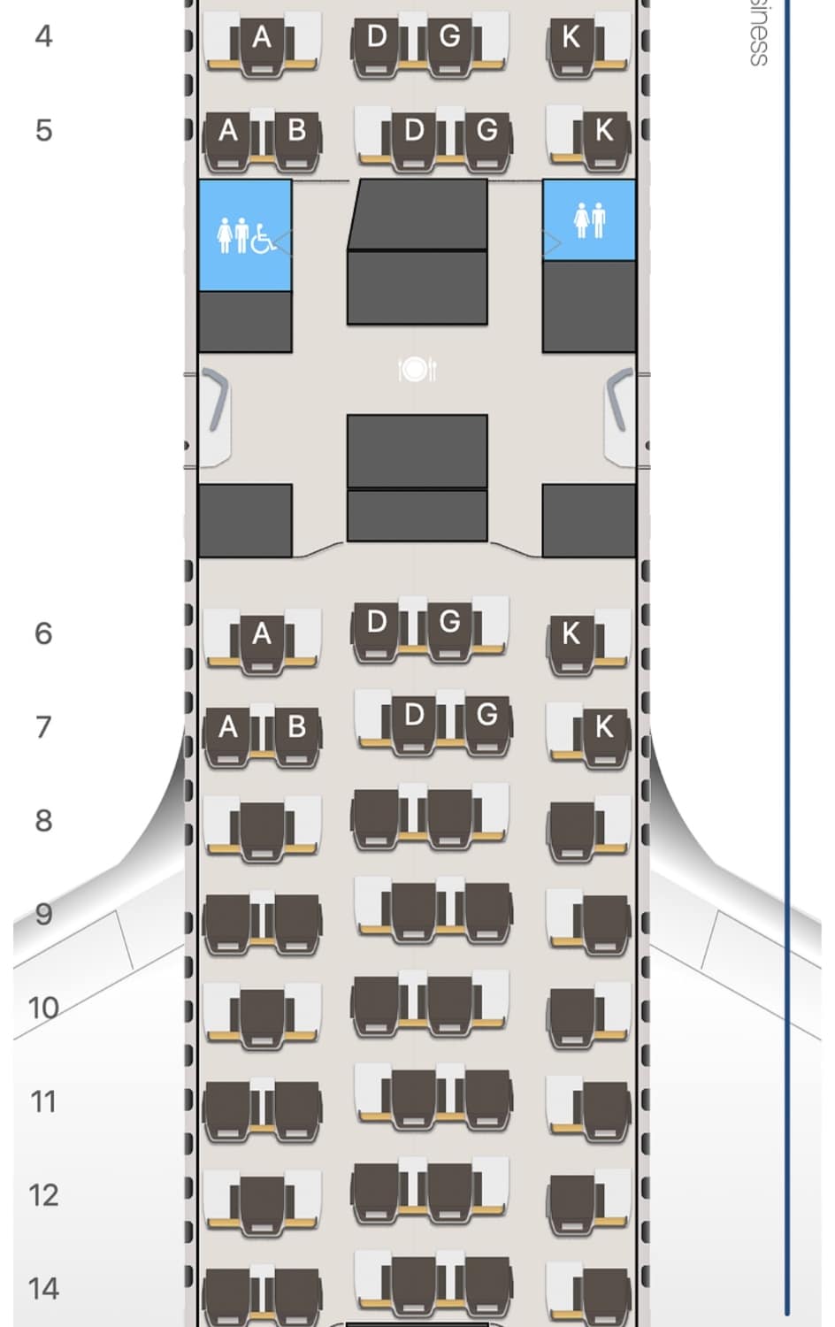 swiss business class a330-300 seat map
