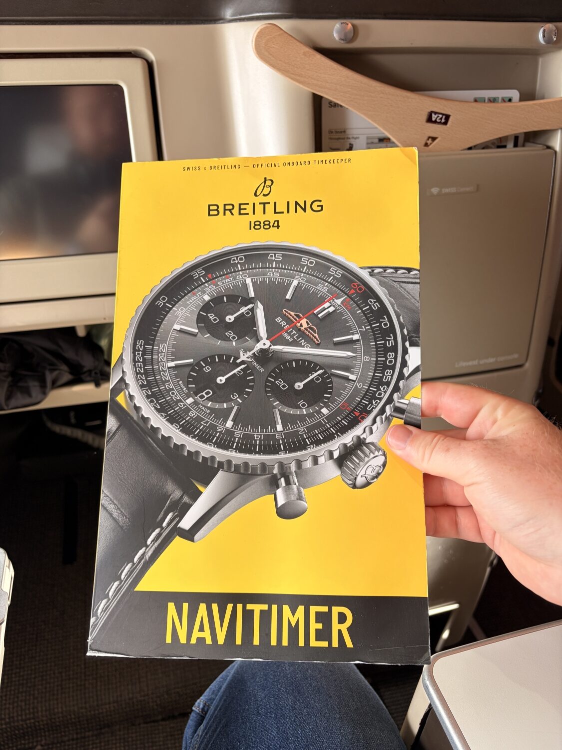 swiss business class a330 breitling brochure
