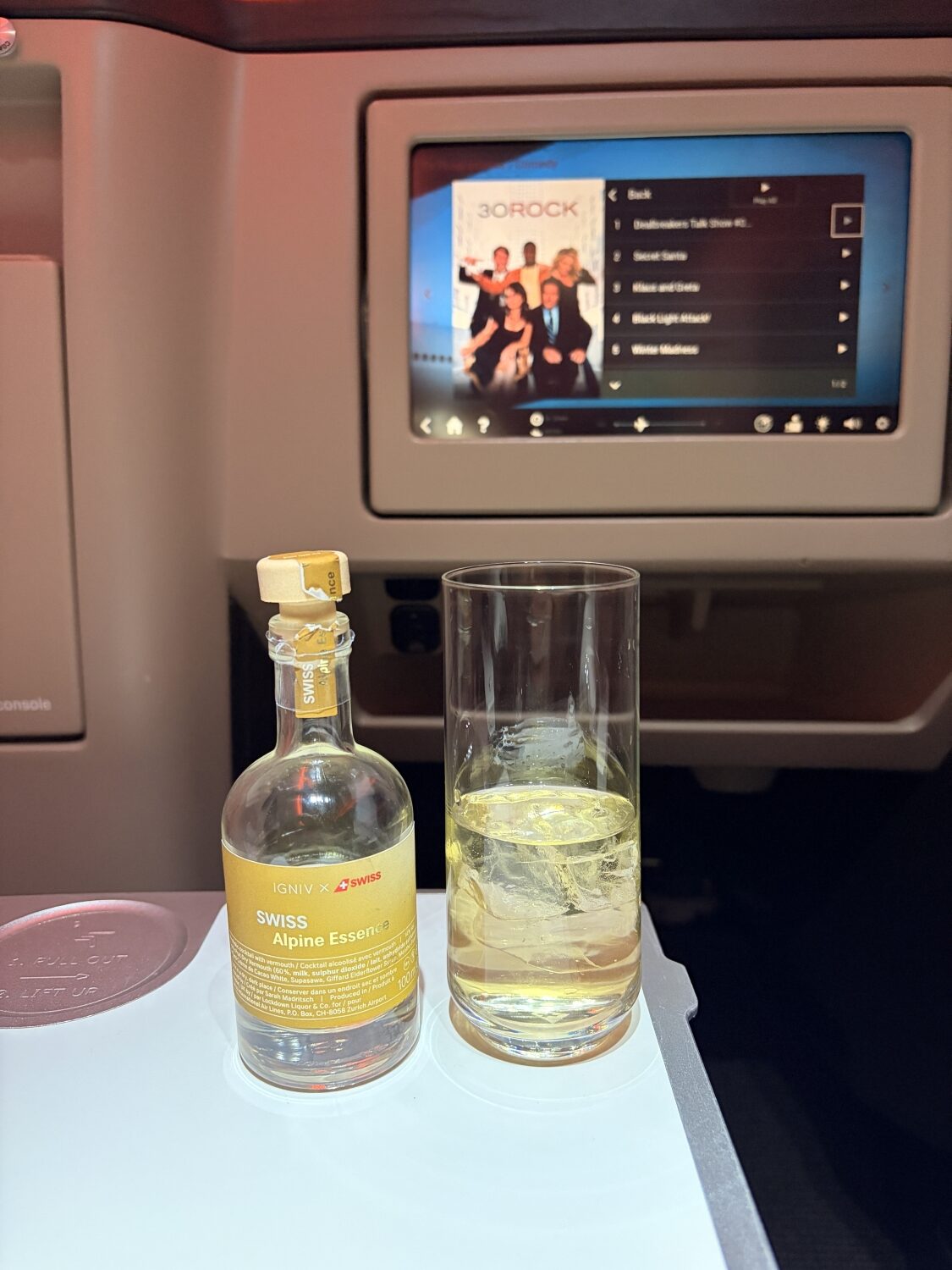 swiss business class a330 signature alpine essence cocktail