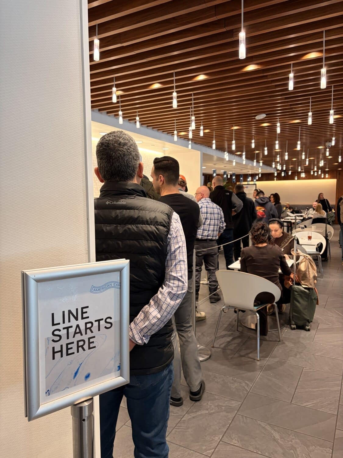 american express centurion lounge dallas fort worth airport buffet signs