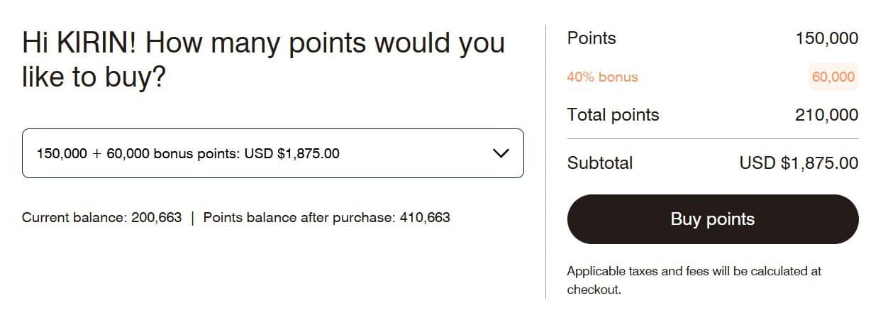 buy marriott bonvoy points with bonus promotion total cost