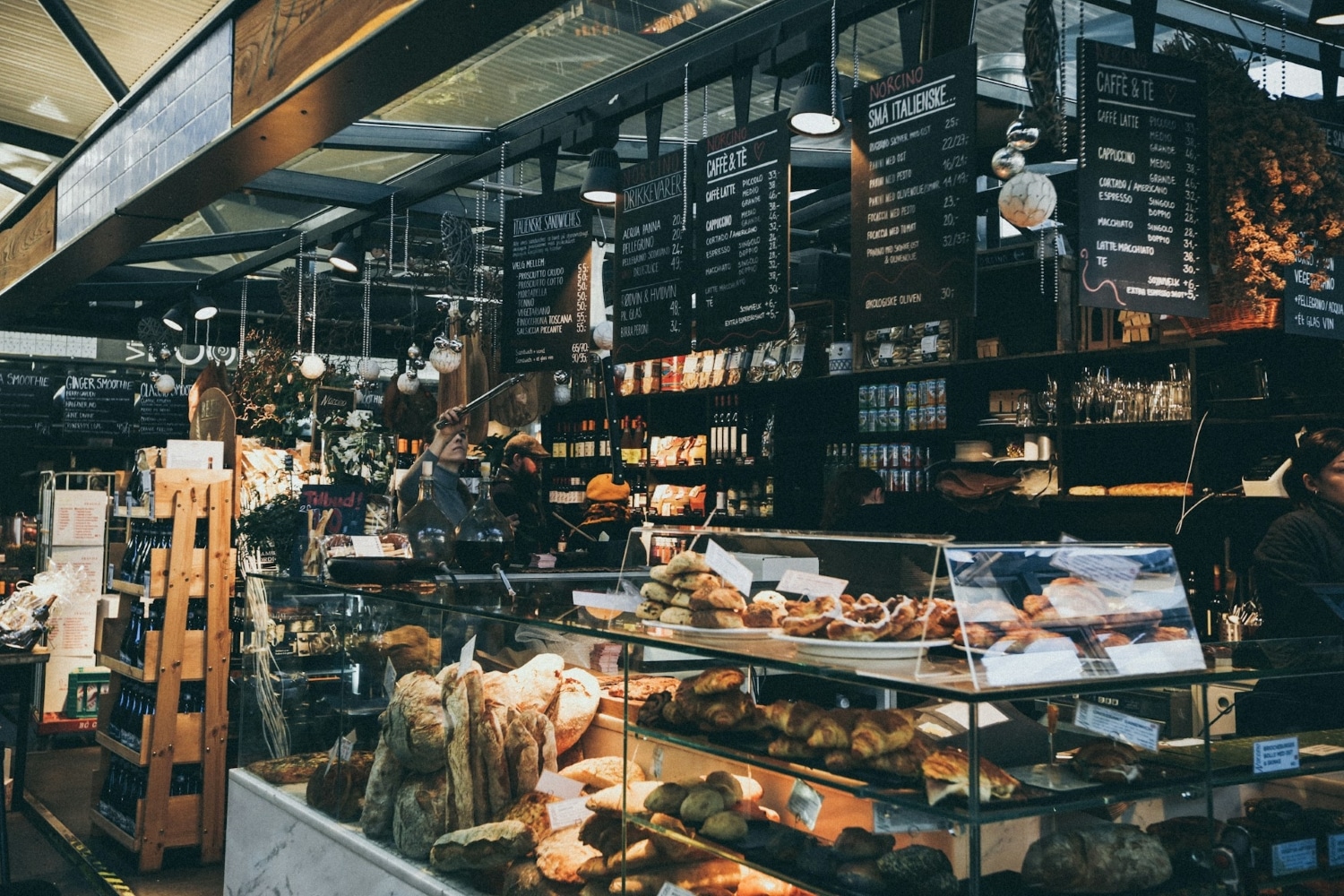 bakery with display cases