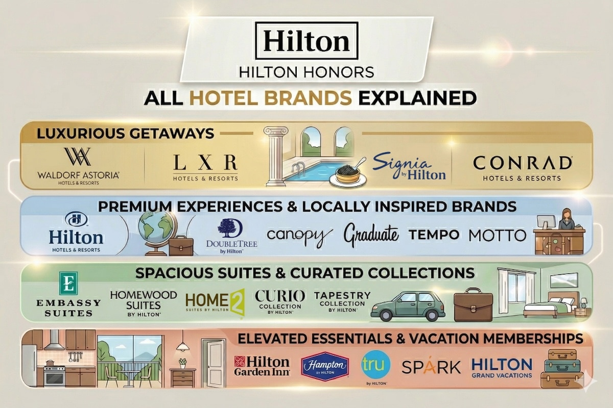 all hilton brands explained infographic image
