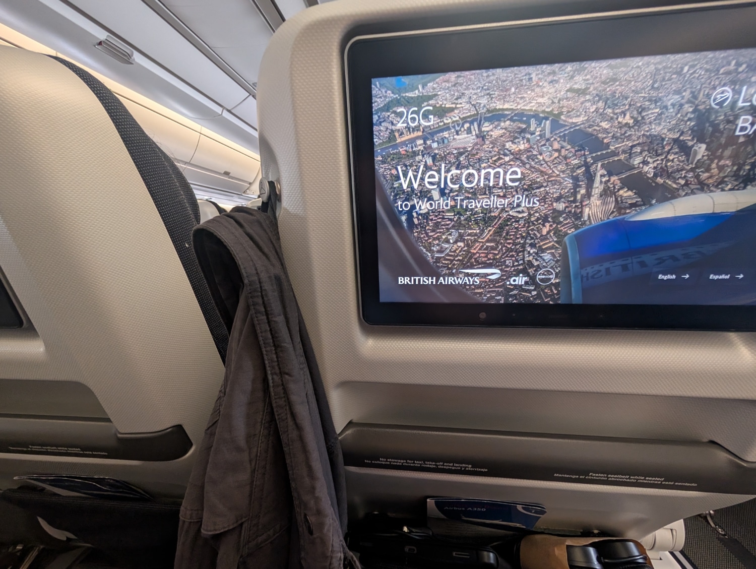 british airways premium economy coat hanger
