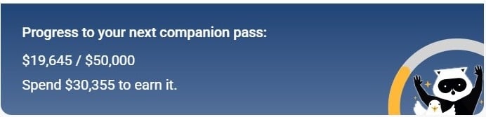 progress counter to next porter airlines companion pass
