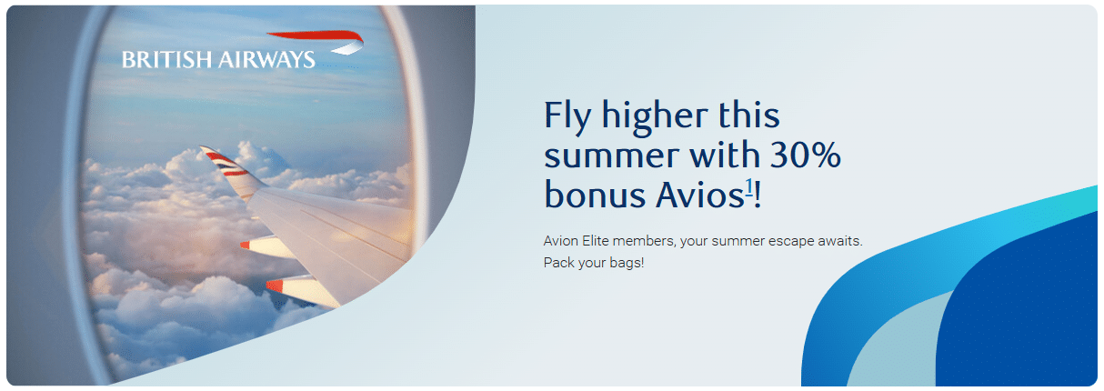 rbc avion to avios transfer bonus banner