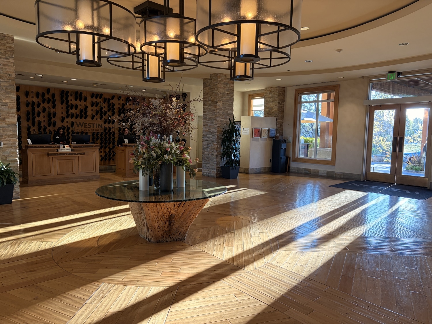westin verasa napa lobby with check-in desks